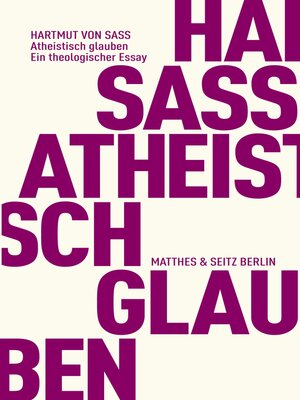 cover image of Atheistisch glauben
